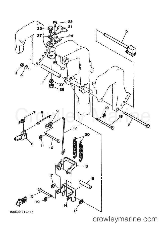 Yamaha Motors FT9.9A (6G80) [010] - BRACKET 2