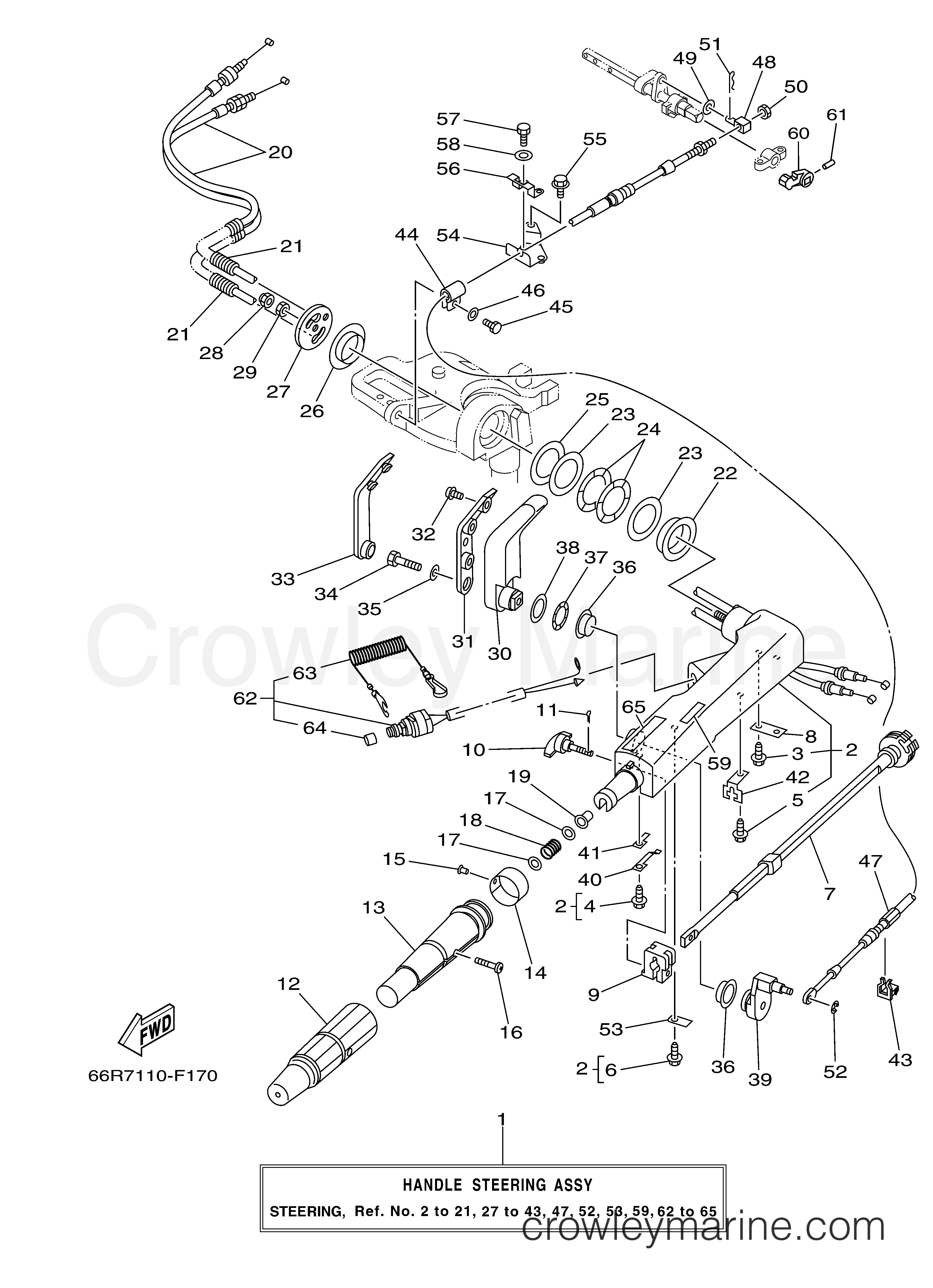 Yamaha Motors T9.9ELR2K - STEERING