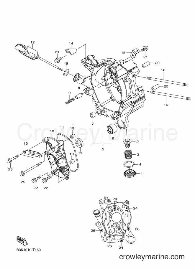Yamaha Motors CEH50 (B3K1) [010] - CRANKCASE 2
