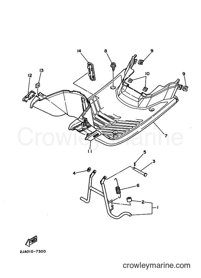 1988 Scooter CG50E - CG50E (2YR1) [999] - STAND & FOOTREST