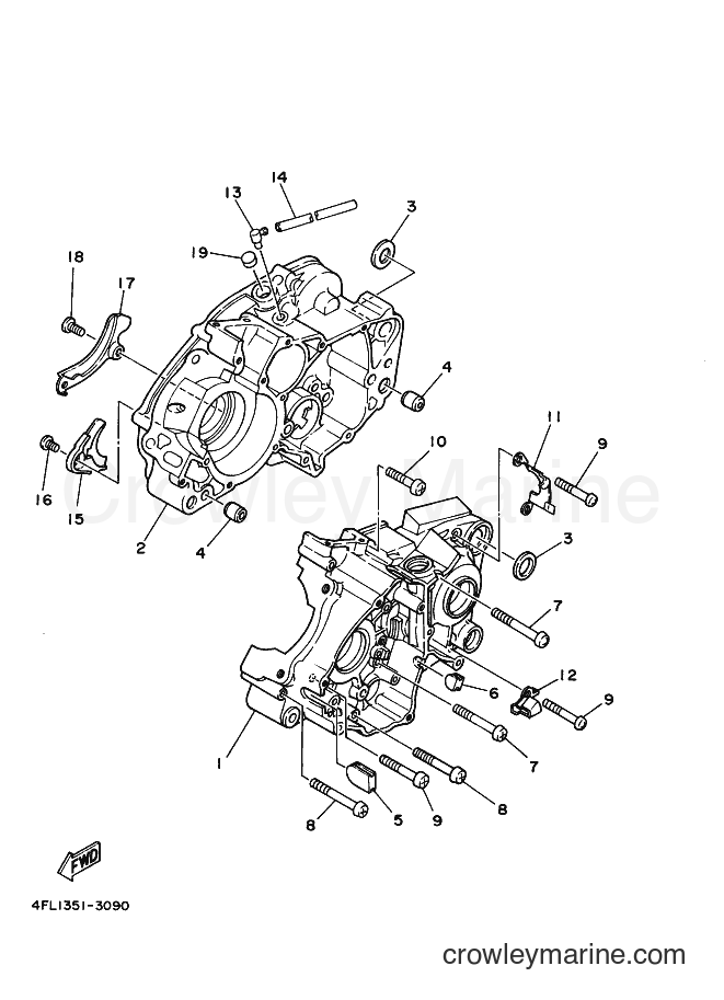 Yamaha Motors TZR125 (4FL4) [010] - CRANKCASE