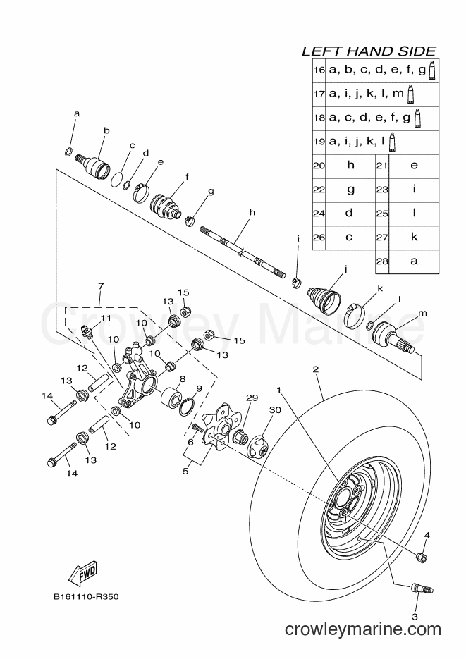 2017 ATV YFM700FWBD - YFM700FWBD (2SMF) [010] - REAR WHEEL