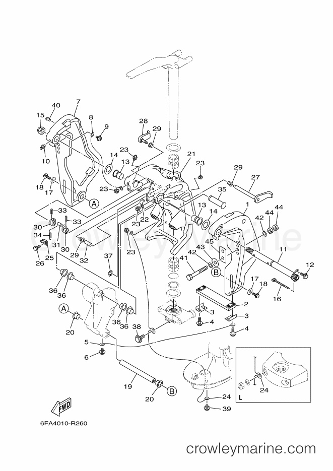 Yamaha Motors F200FET (6DA5) [170] - BRACKET 1