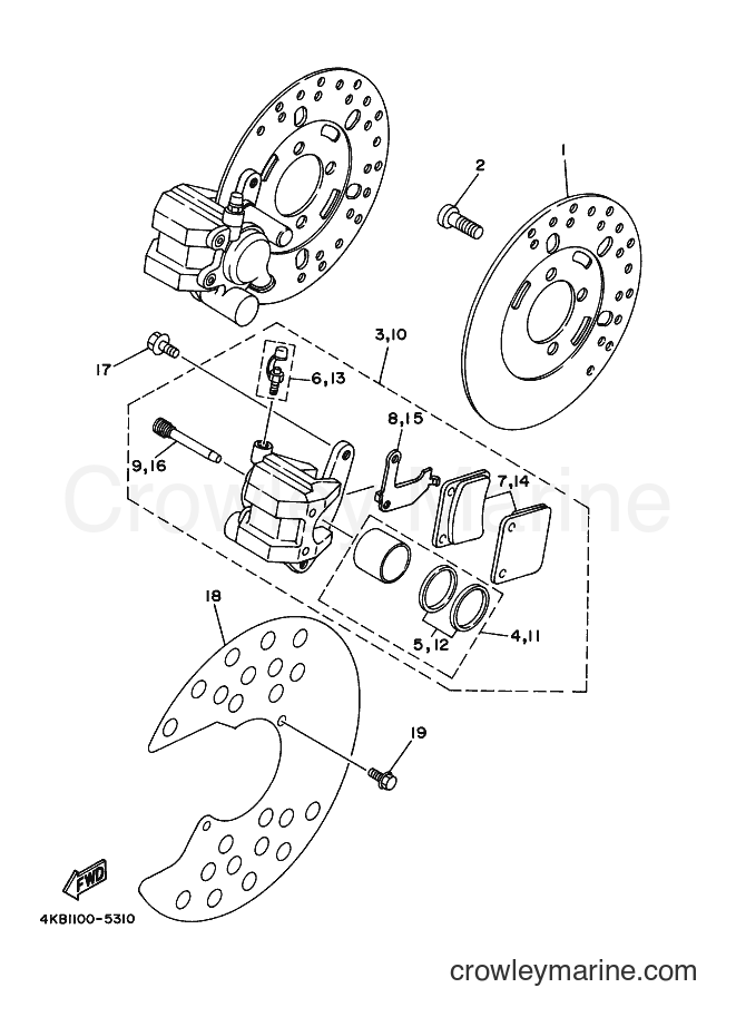 1999 ATV YFM350FWB - YFM350FWB (5FT3) [010] - FRONT BRAKE