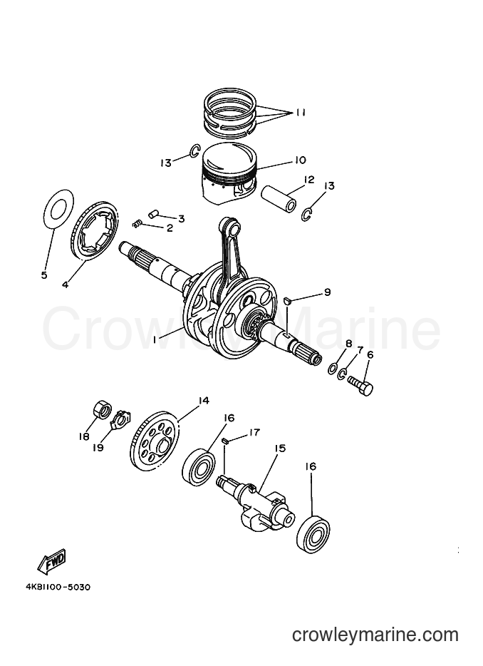 1997 ATV YFM350FW-X - YFM350FW-X (4KB6) [020] - CRANKSHAFT & PISTON