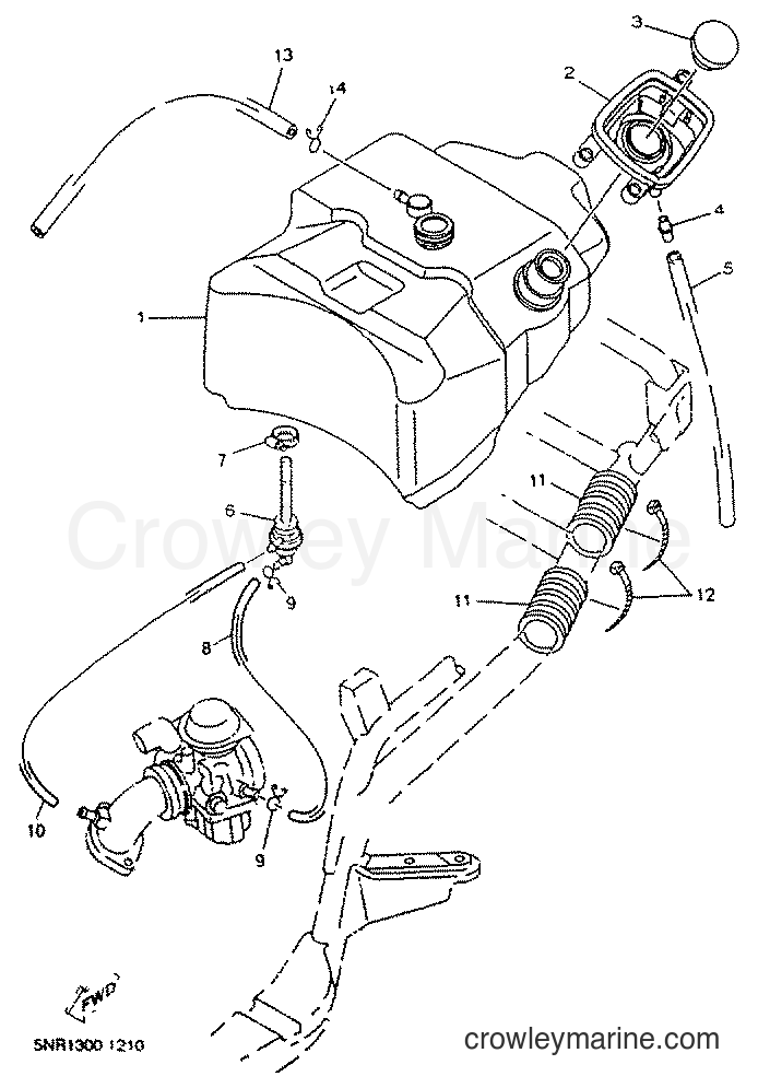 2001 Scooter YP125E - YP125E (5NR1) [010] - FUEL TANK