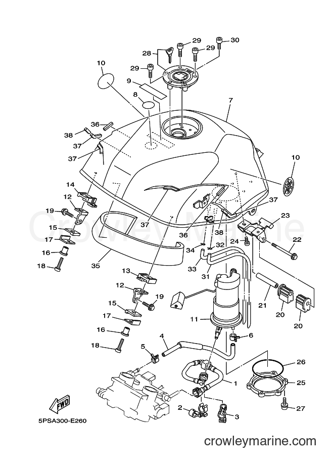 Yamaha Motors TDM900 (5PSE) [010] - FUEL TANK