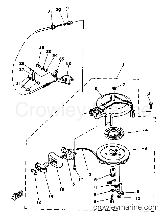 Yamaha Motors 4LD - MANUAL STARTER
