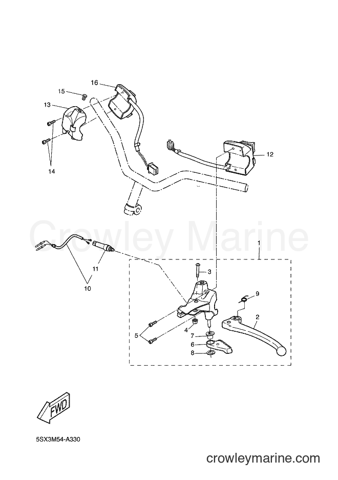 Yamaha Motors CW50 (5RH1) [010] - HANDLE SWITCH & LEVER