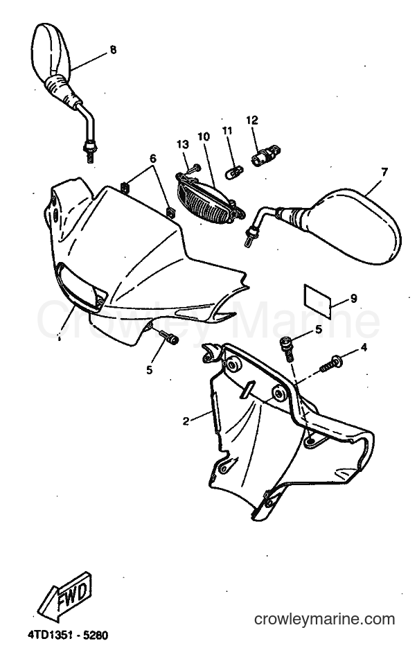 1999 Scooter CW50RS - CW50RS (5JK1) [010] - COWLING 1