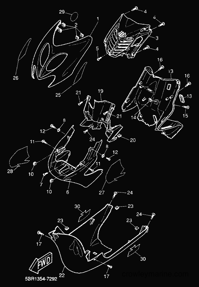 2000 Scooter YQ50 - YQ50 (5HEN) [010] - LEG SHIELD
