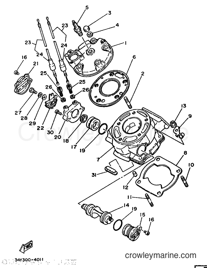 1987 Dirt Bike DT125 - DT125 (35E) [999] - CYLINDER