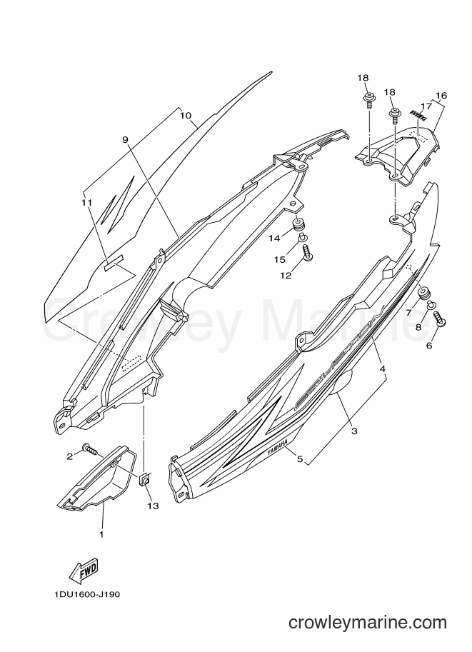 2010 Scooter T110C - T110C (40B2) [010] - SIDE COVER
