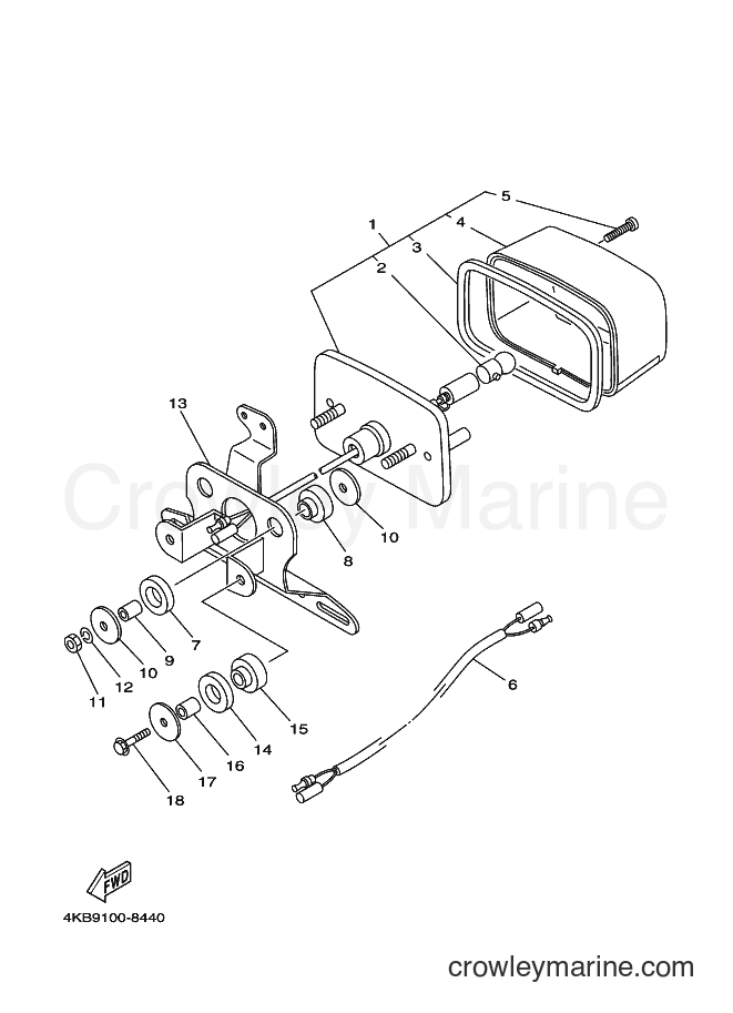 1998 ATV YFM350FW-X - YFM350FW-X (4KB9) [020] - TAILLIGHT 2