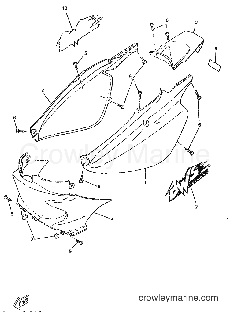 1995 Scooter CW50RS - CW50RS (4TD1) [999] - SIDE COVER