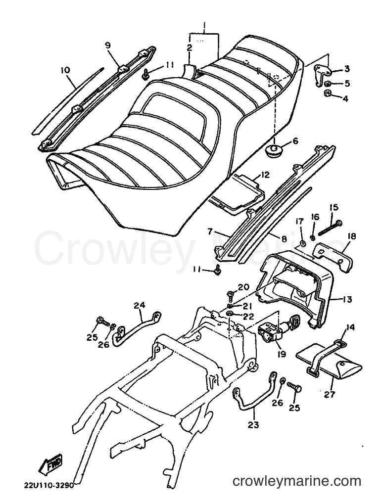1983 Cruiser XV500 - XV500 (26R0) [010] - SEAT