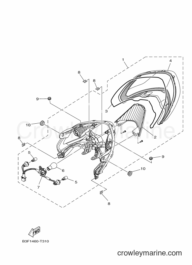 Yamaha Motors GDS125-F (B3F2) [010] - TAILLIGHT