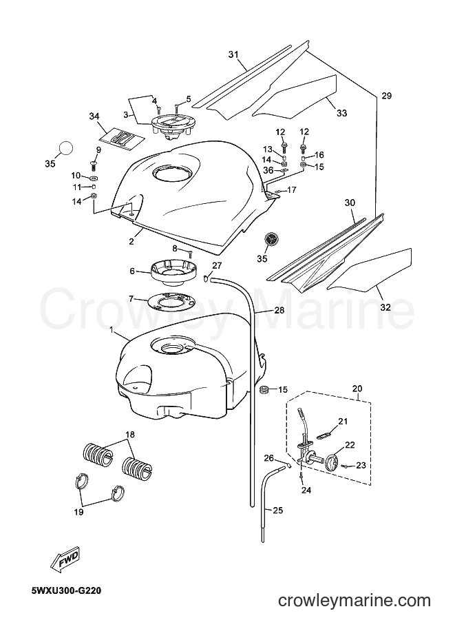2008 Scooter TZR50 - TZR50 (5WXU) [030] - FUEL TANK
