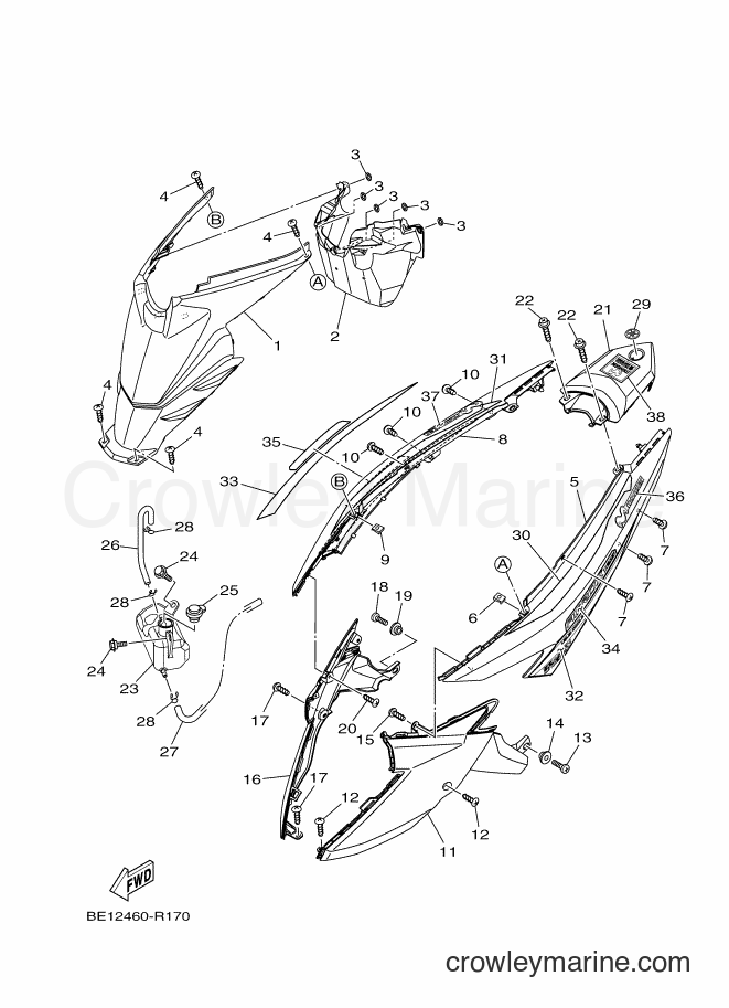 2016 Scooter AL125FC - AL125FC (BE12) [010] - SIDE COVER
