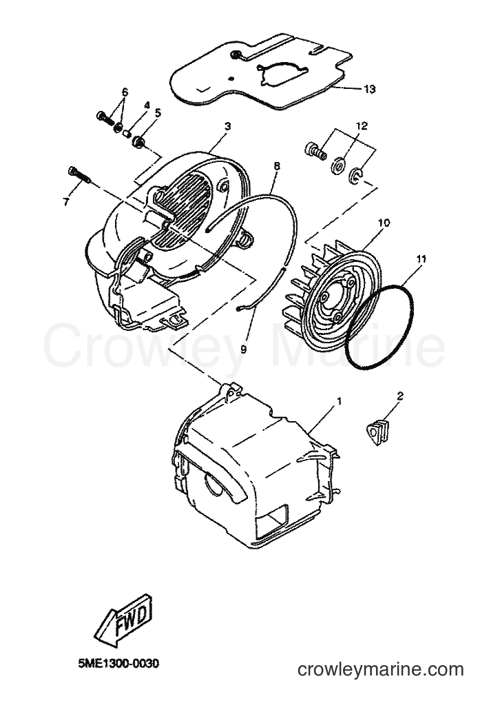 2000 Scooter YQ100 - YQ100 (5ME1) [060] - AIR SHROUD & FAN