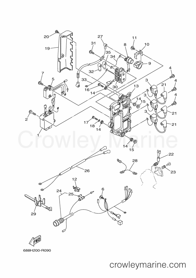 Yamaha Motors 85AETL (688H) [160] - ELECTRICAL 1