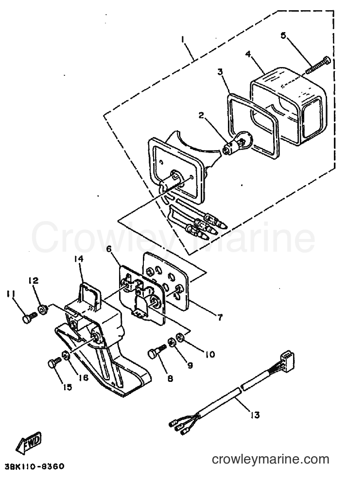 1992 Dirt Bike DT50LC - DT50LC (3BK8) [010] - TAILLIGHT