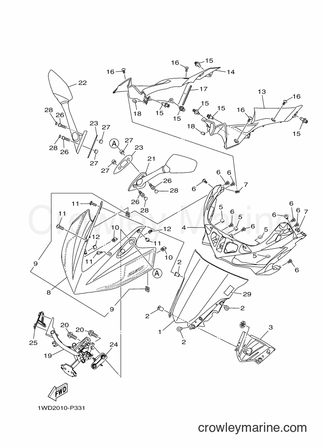 2015 Sport Bike YZF-R25 - YZF-R25 (1WD2) [010] - WINDSHIELD