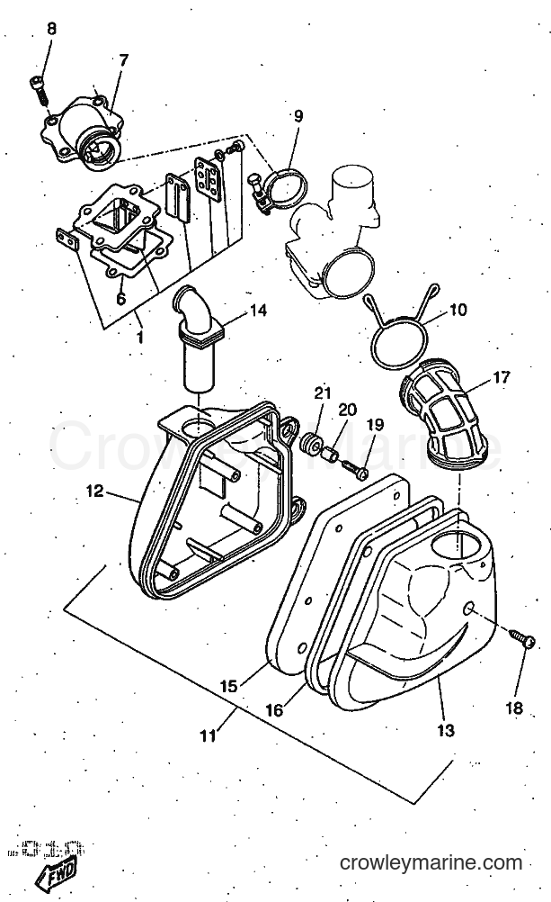 1997 Scooter YQ50 - YQ50 (5DP1) [999] - INTAKE
