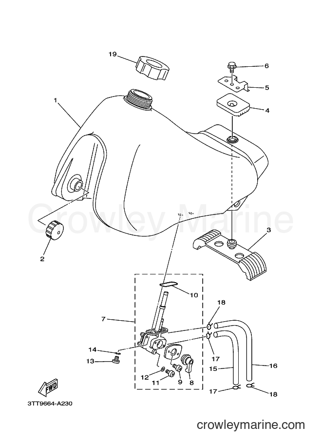 Yamaha Motors DT125 (3TT9) [010] - FUEL TANK