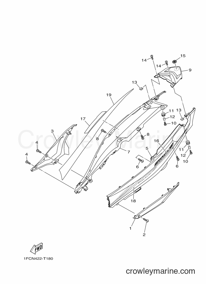 2018 Scooter T115FL-5 - T115FL-5 (1FCN) [010] - SIDE COVER