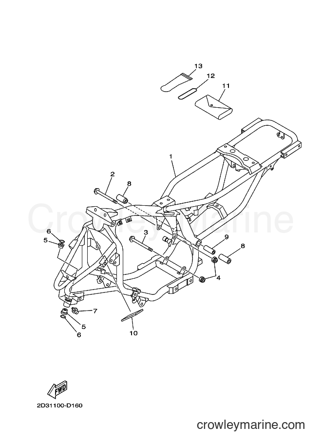 Yamaha Motors YFM80G (2D32) [010] - FRAME