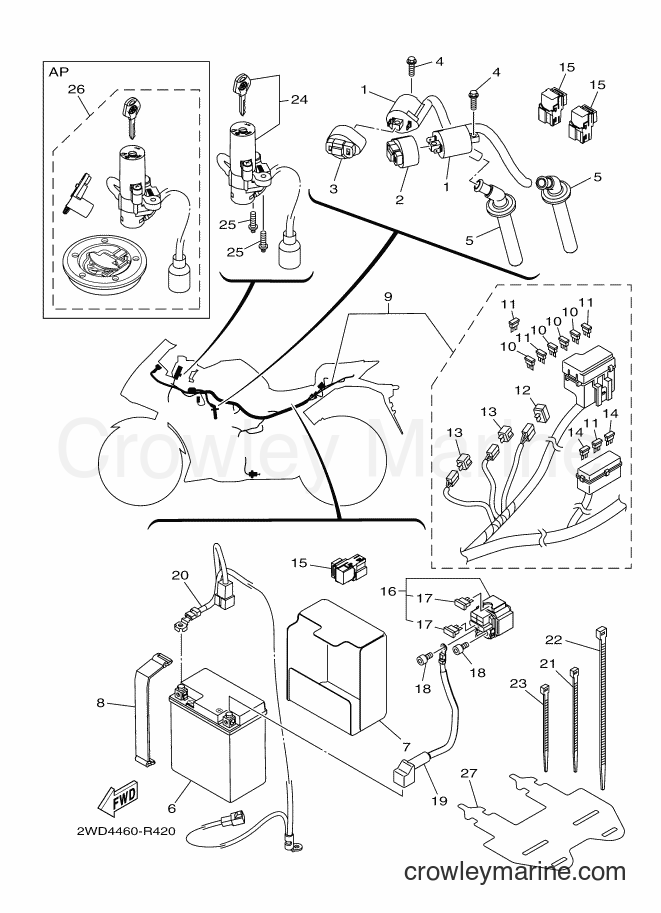 Yamaha Motors YZF-R25A (2WD4) [010] - ELECTRICAL 1
