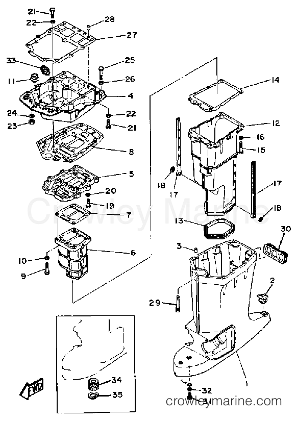 Yamaha Motors L150ETXH - UPPER CASING