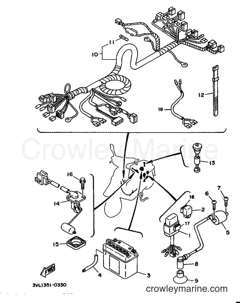 1990 Scooter CW50 - CW50 (3VL1) [999] - PARTIE ELECTRIQUE 2