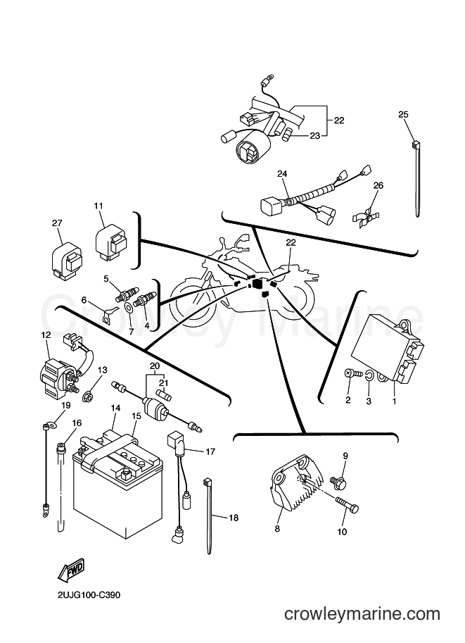 Yamaha Motors XV250 (2UJH) [010] - ELECTRICAL 1