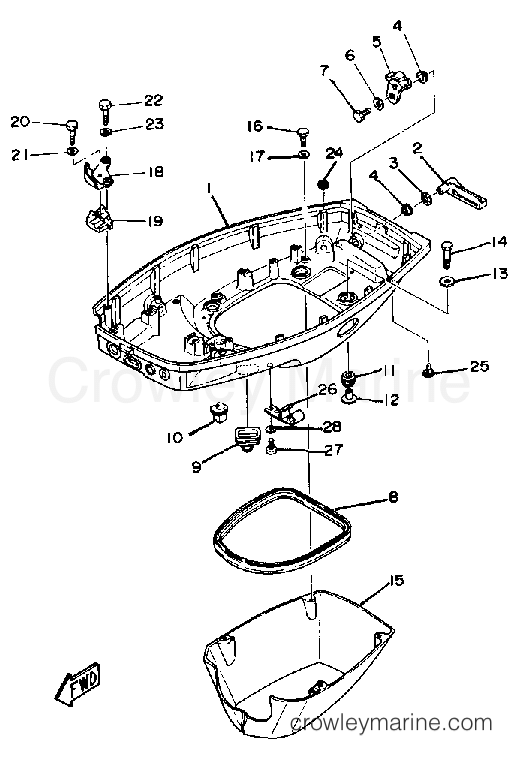 Yamaha Motors PRO50LH - BOTTOM COWLING