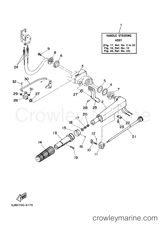 Yamaha Motors 30D (6J8) [180] - STEERING