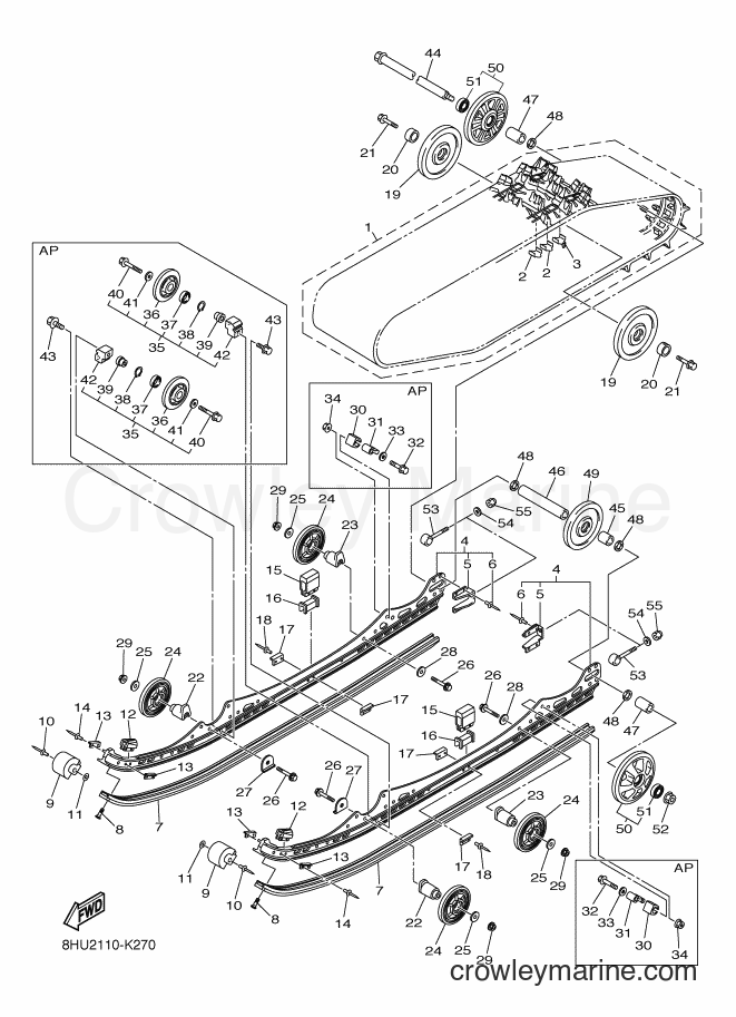 2011 Snowmobile RFX10RMS2 - RFX10RMS2 (8HU2) [020] - TRACK SUSPENSION 1