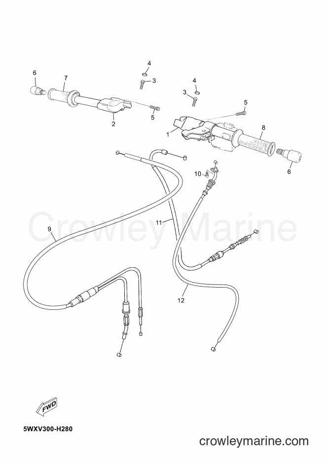Yamaha Motors TZR50 (2AS2) [020] - STEERING HANDLE & CABLE
