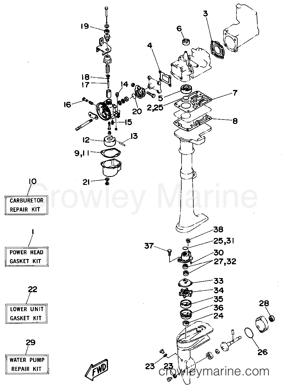 Yamaha Motors 2MSHS - REPAIR KIT