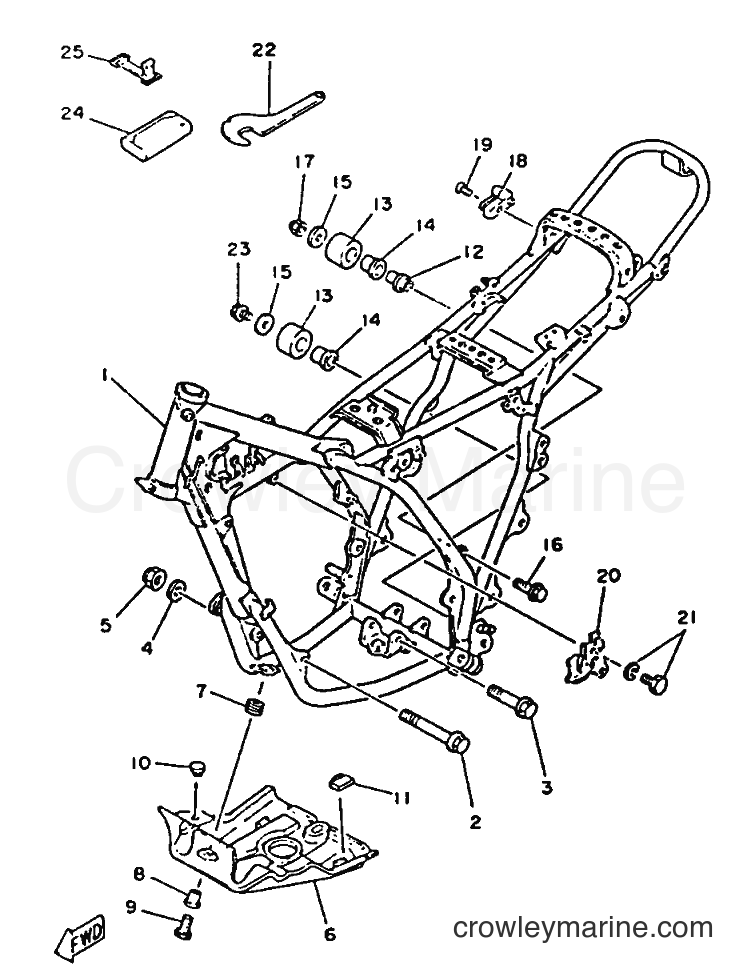1987 Dirt Bike DT125LC - DT125LC (2AJ) [999] - BASTIDOR