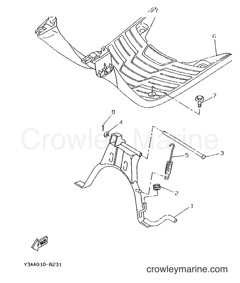 1996 Scooter CW50 - CW50 (4VV2) [999] - STAND & FOOTREST