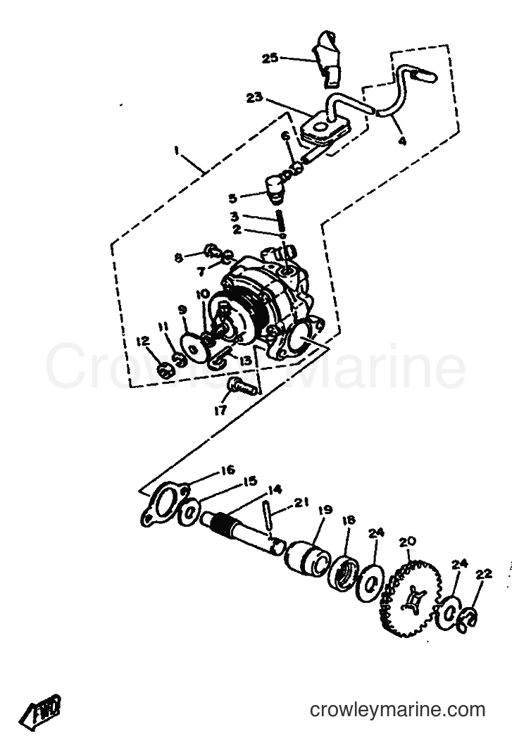 1987 Scooter DT75 - DT75 (2RY) [999] - OIL PUMP