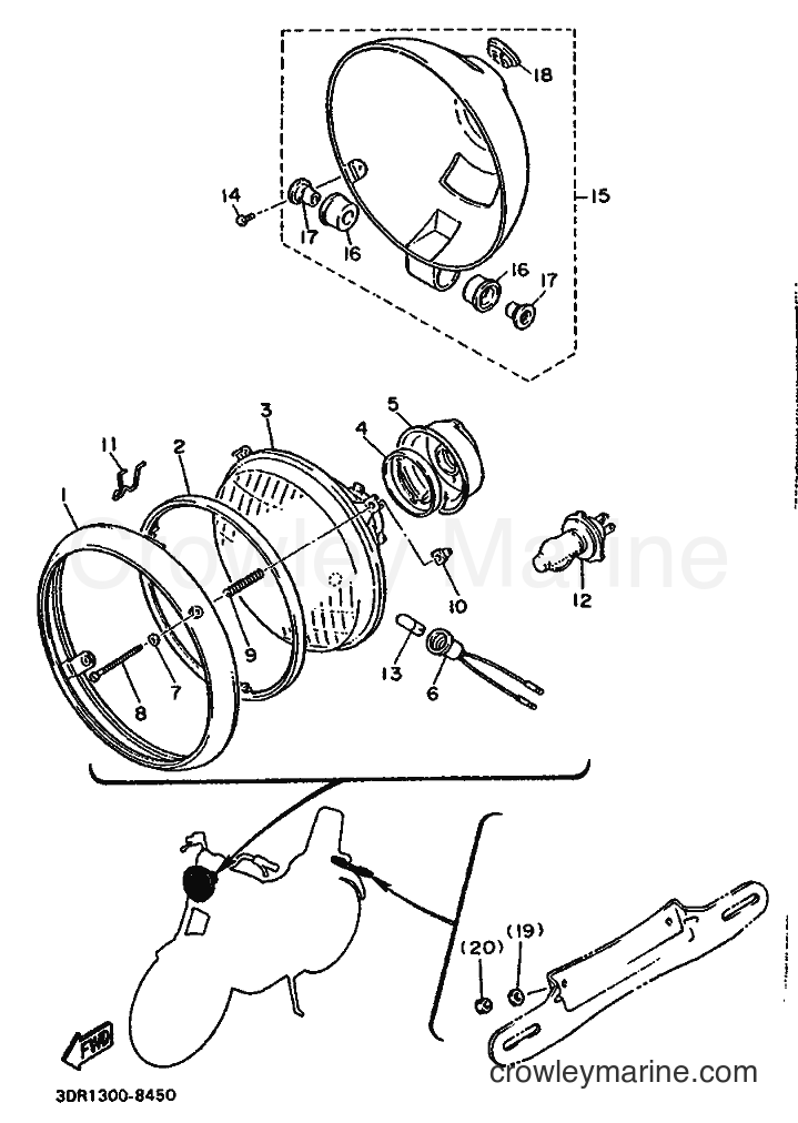 1988 Cruiser XV1000 - XV1000 (3DR1) [999] - ALTERNATE FOR HEADLIGHT