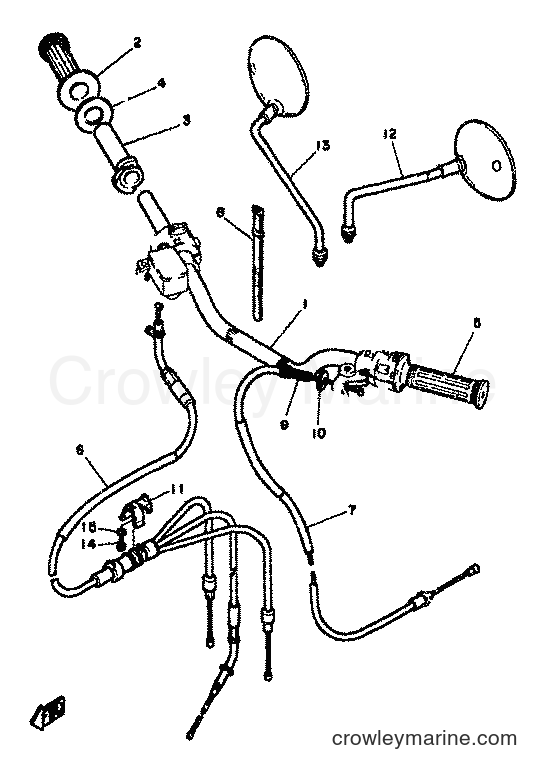 1982 Street Bike RD350LC - RD350LC (4L0) [999] - STEERING-CABLES