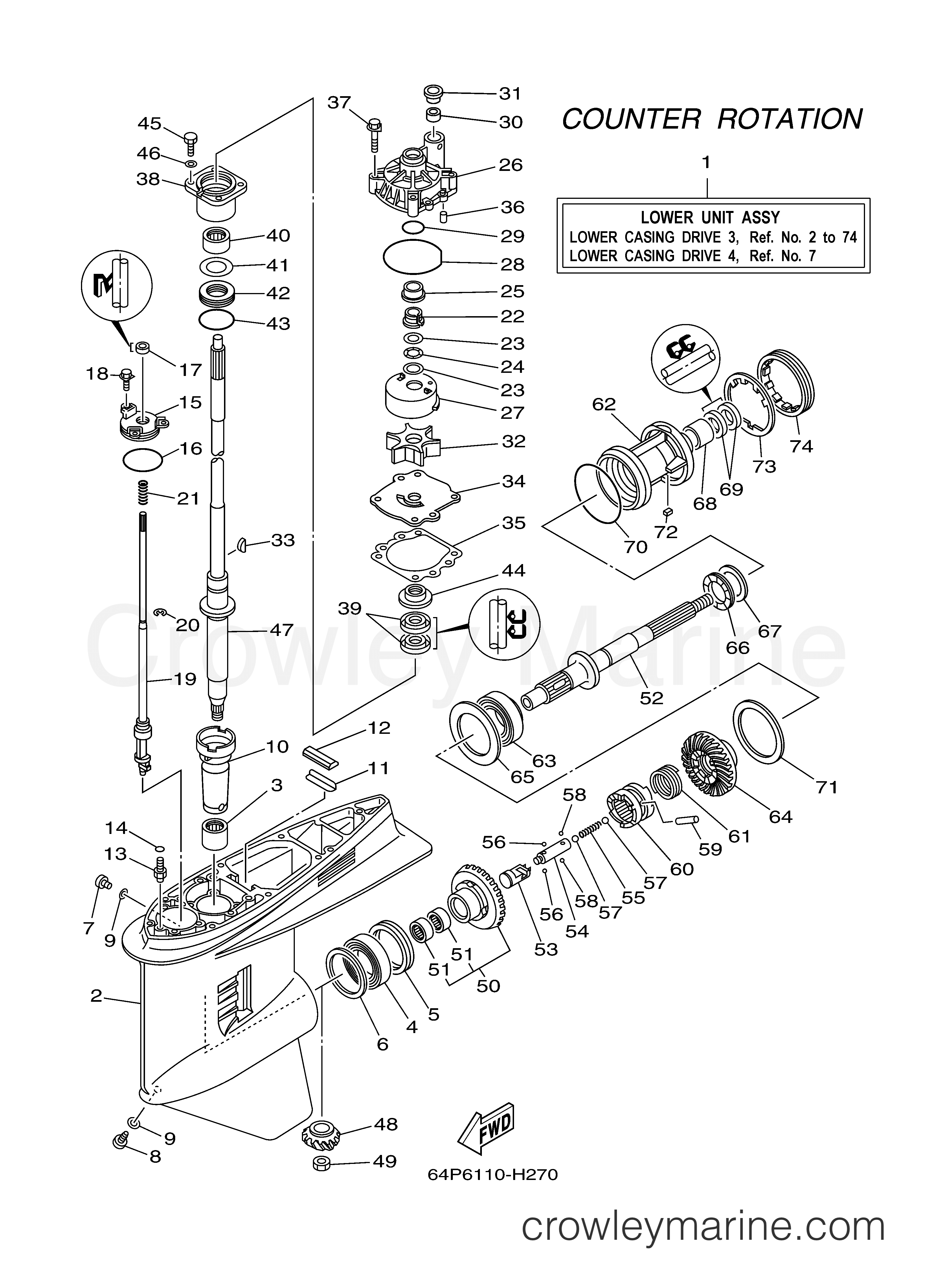 Yamaha Motors LF150TXR - LOWER CASING DRIVE 3