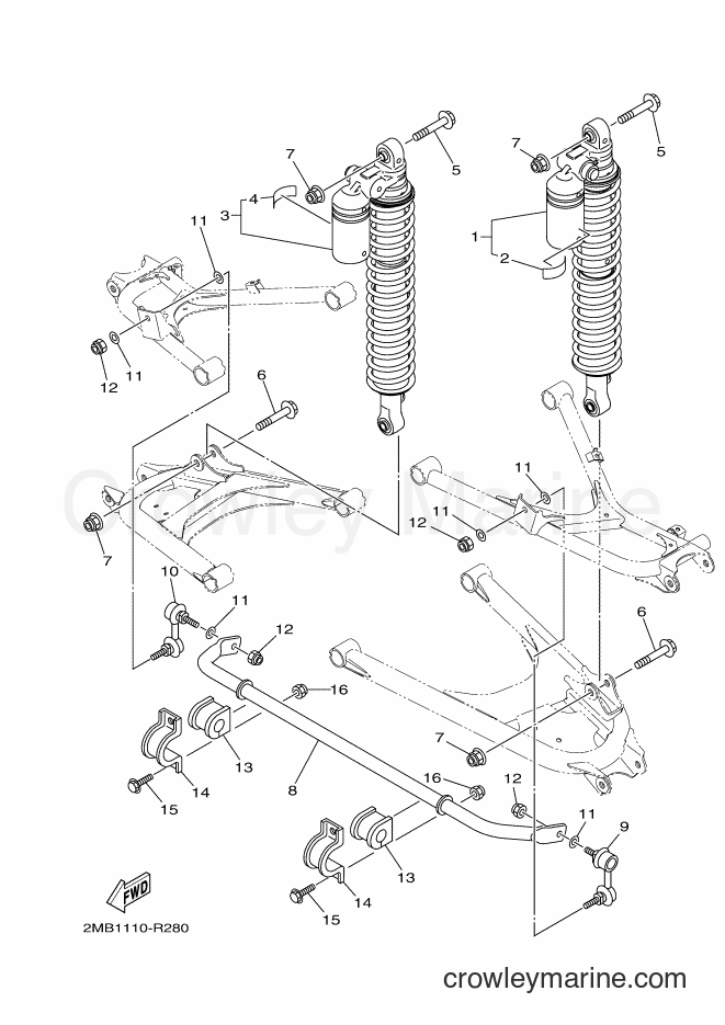 2016 ATV YXE700E - YXE700E (2MB2) [010] - REAR SUSPENSION