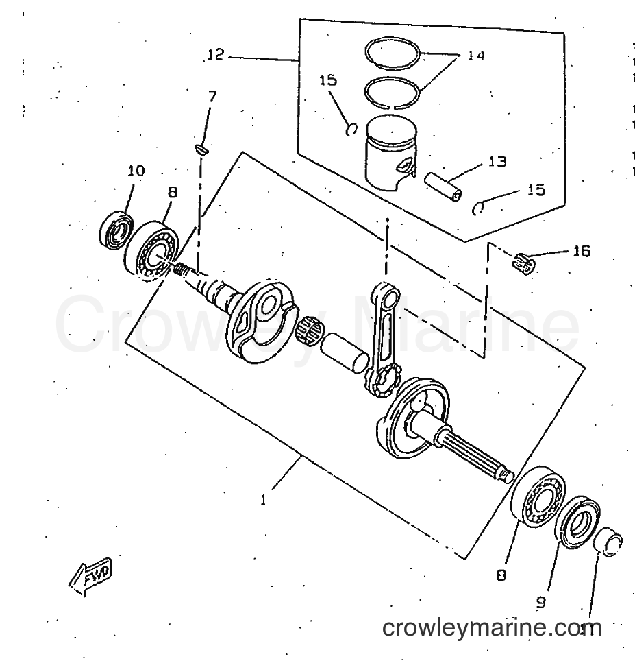 1997 Scooter CW50RSP - CW50RSP (4UR7) [99A] - CRANKSHAFT & PISTON