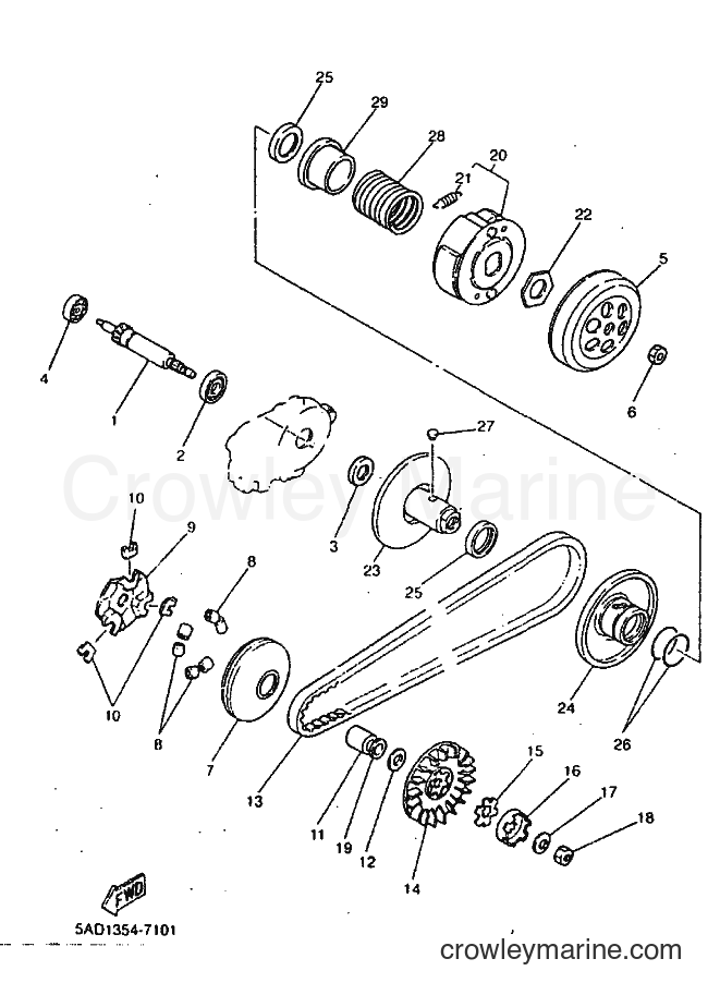 1999 Scooter YN50 - YN50 (5ADM) [010] - CLUTCH