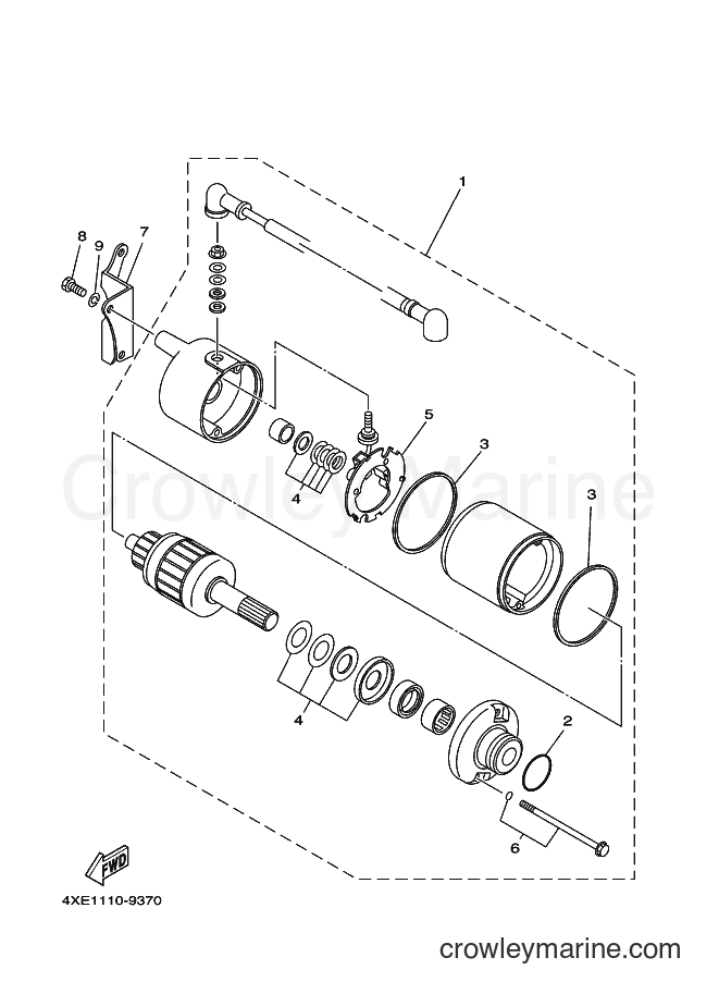 1999 ATV YFM250 - YFM250 (4XE3) [010] - STARTING MOTOR